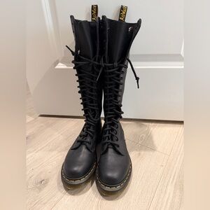 Dr. Martens Black Lace-Up Combat Boots